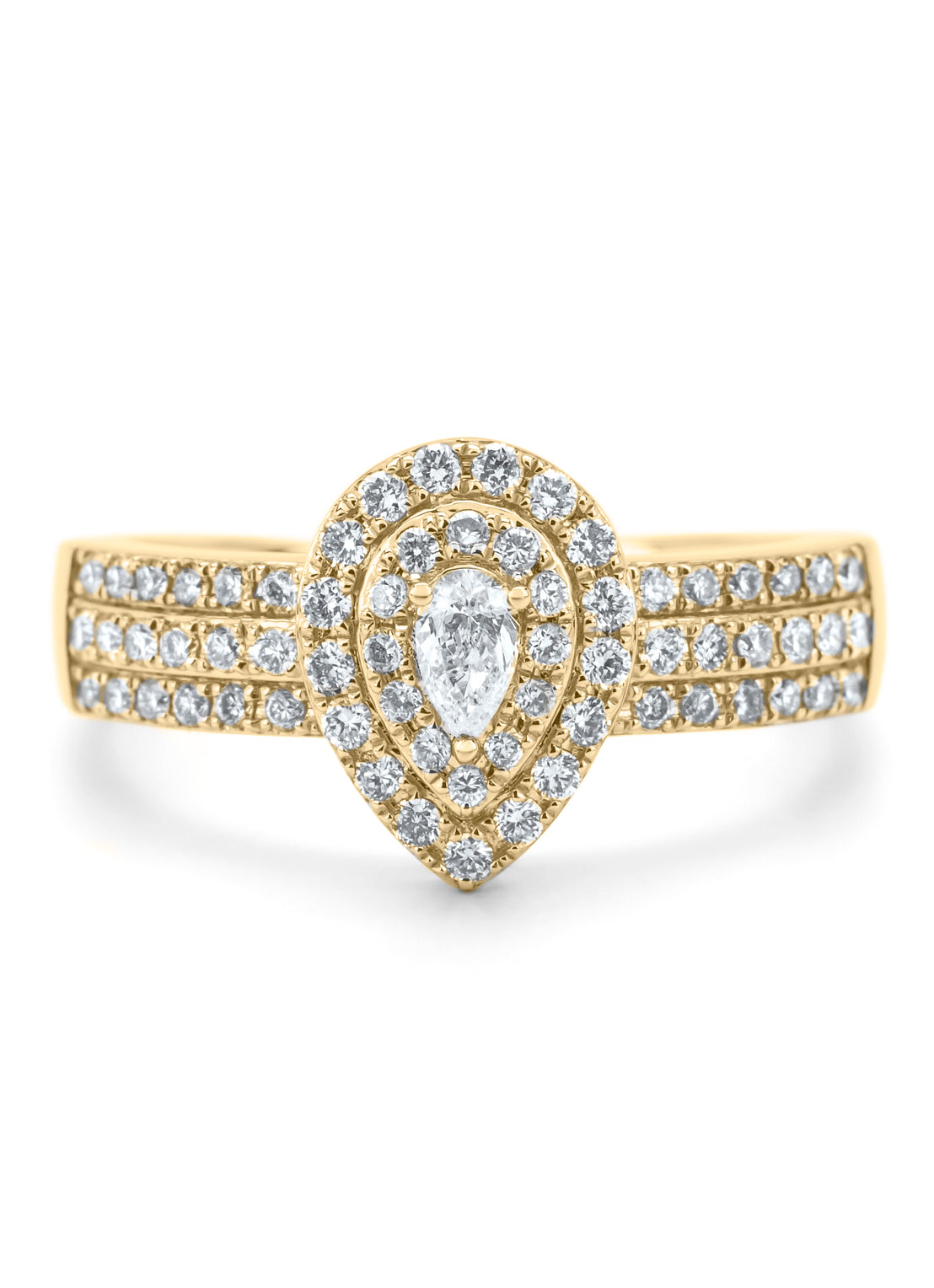 Geelgouden ring, 0.50 ct diamant, Petite Romance