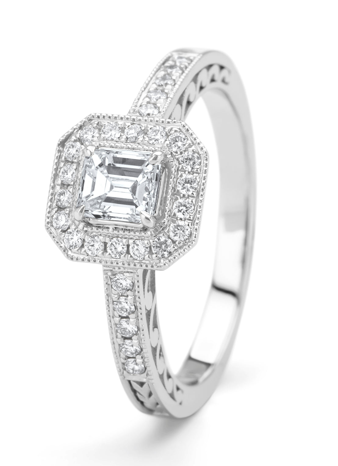 White gold ring, 0.53 CT Diamant, Since 1904