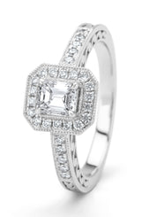 White gold ring, 0.53 CT Diamant, Since 1904