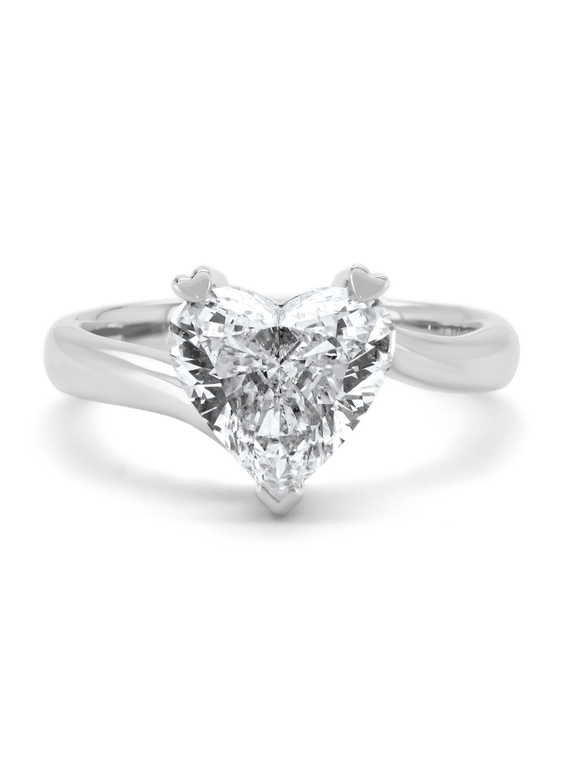 White gold ring, 2.15 ct diamond, solitary