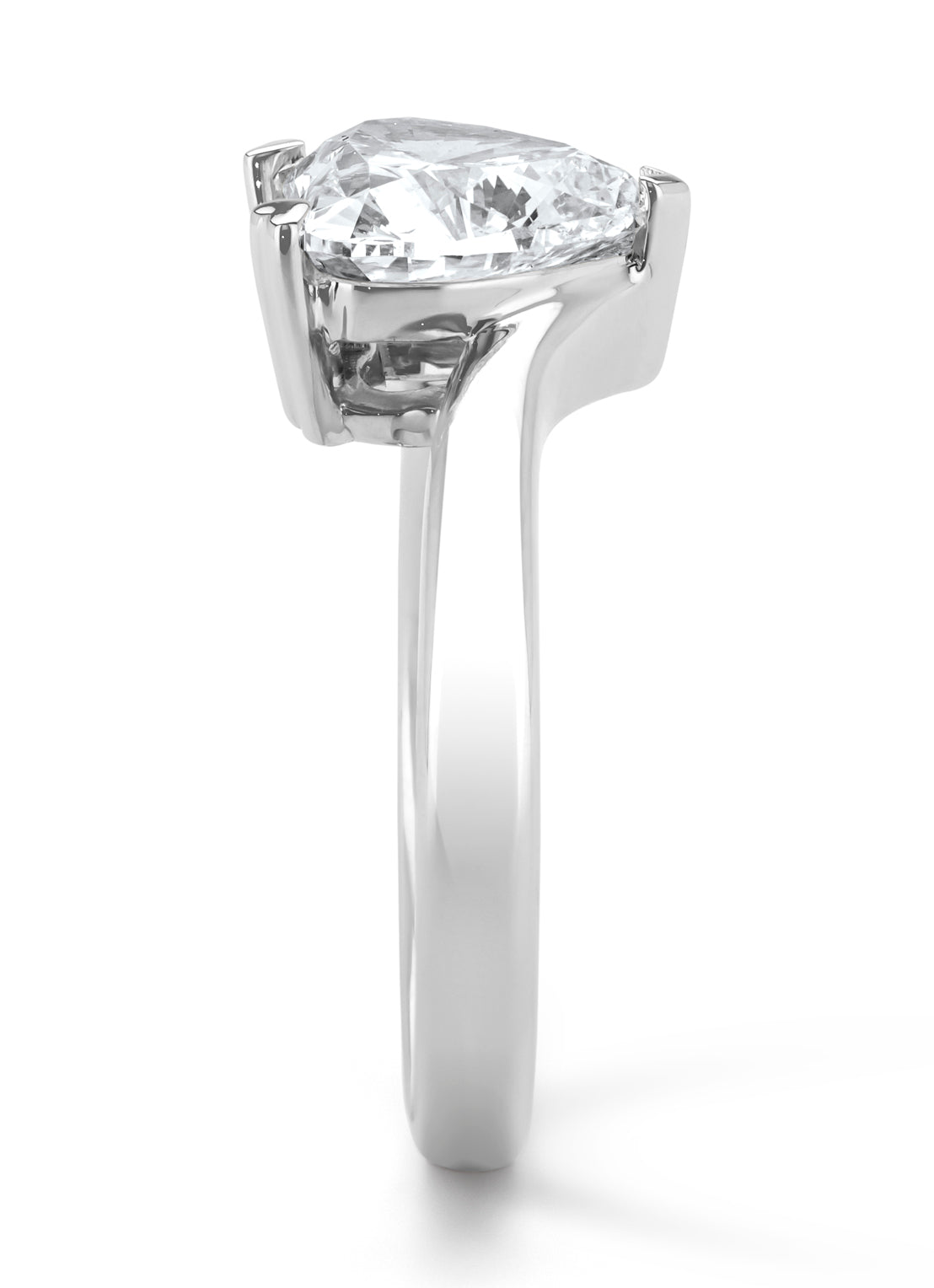 Witgouden ring, 2.15 ct diamant, Solitair