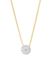 Golden Pendant, 0.43 CT Diamant, Hearts & Arrows