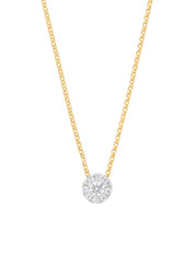 Golden necklace, 0.21 CT Diamant, Hearts & Arrows