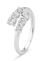 Witgouden ring, 0.63 ct diamant, Wedding