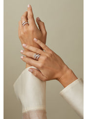 Witgouden ring, 1.11 ct diamant, Wedding