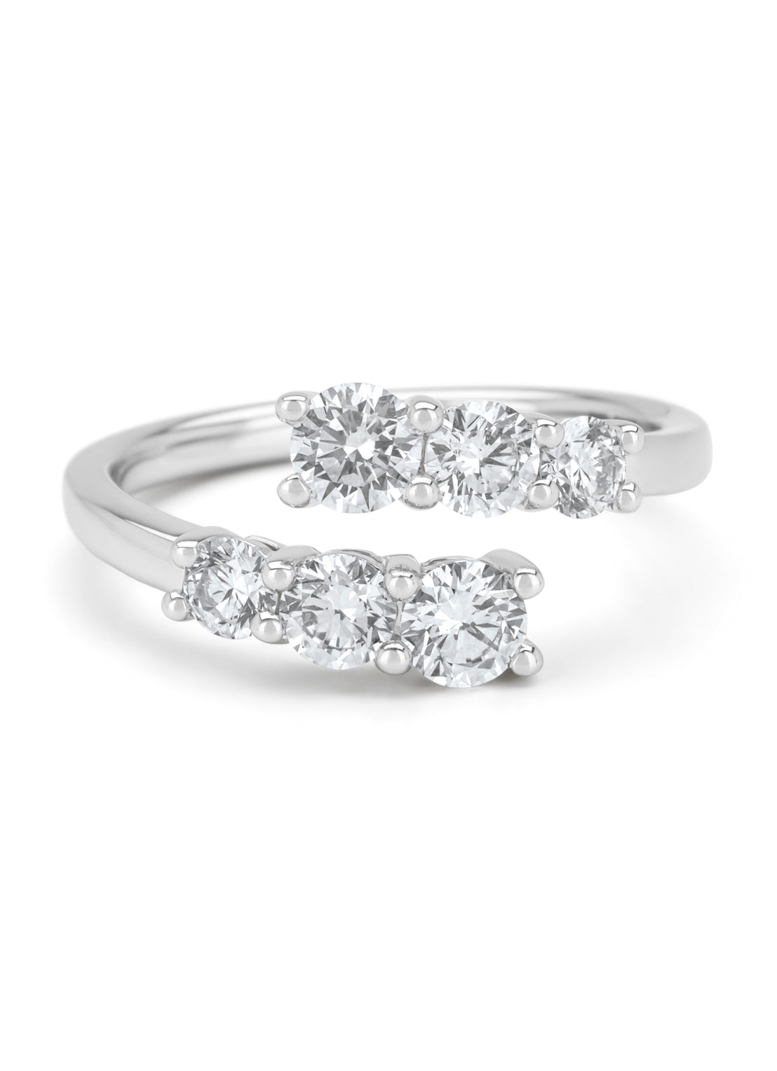 Witgouden ring, 1.11 ct diamant, Wedding