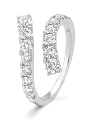Witgouden ring, 0.97 ct diamant, Wedding