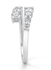 Witgouden ring, 0.72 ct diamant, Wedding