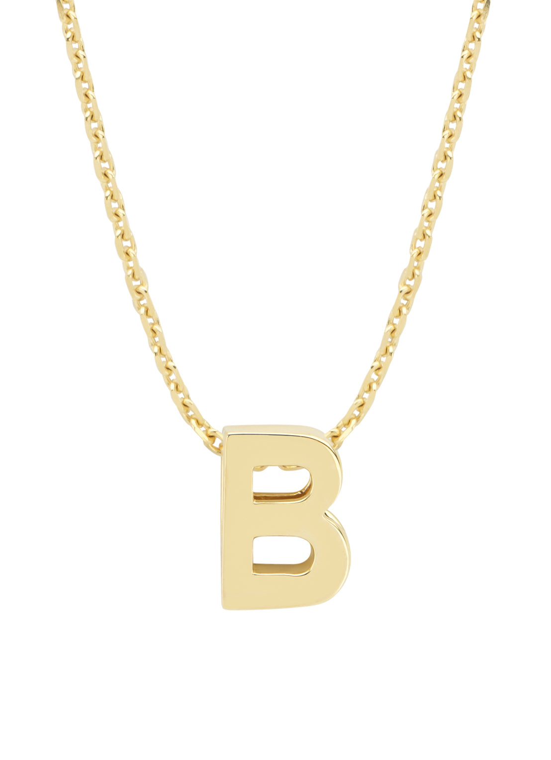 Yellow gold pendant B, Alphabet