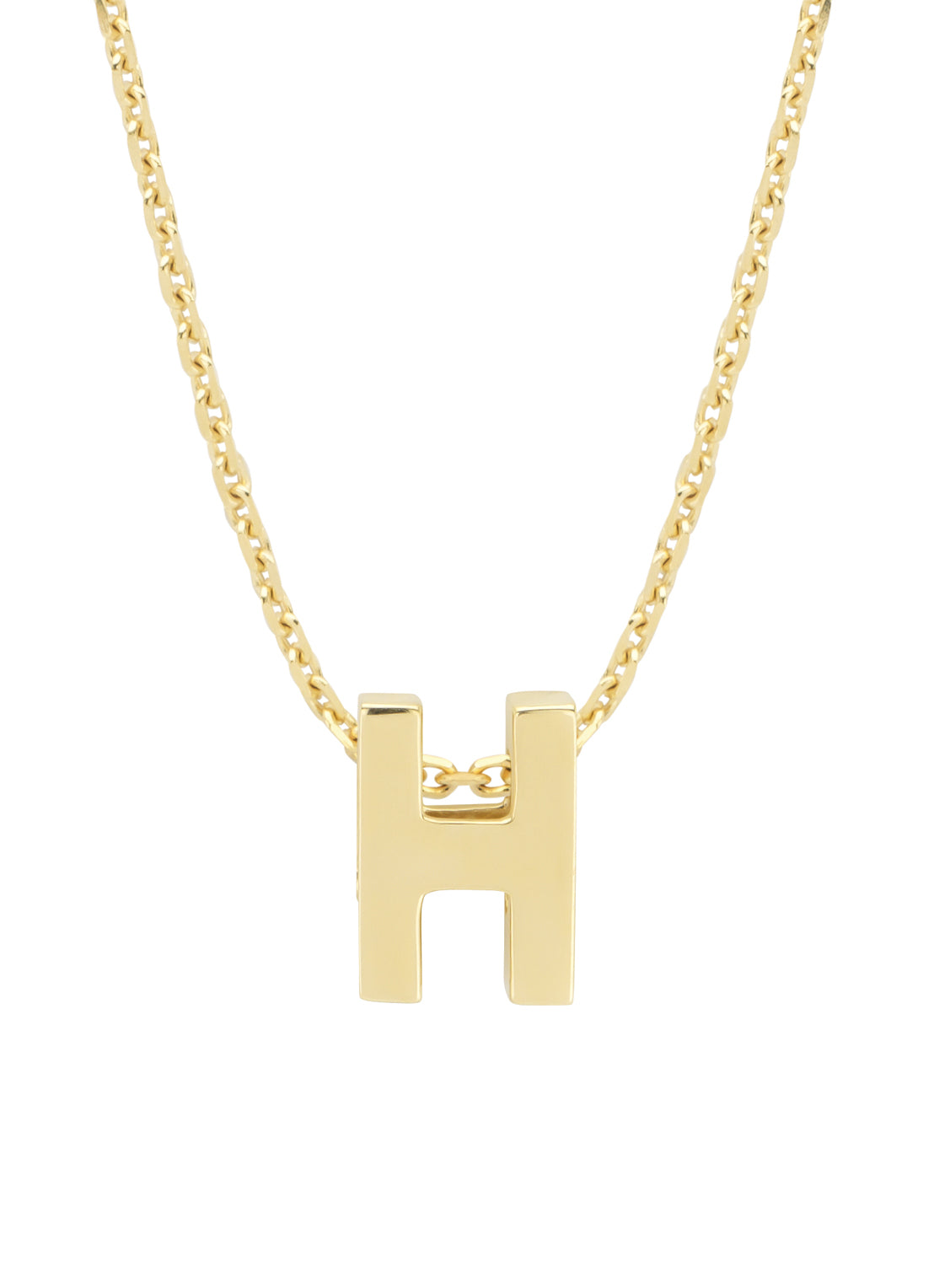 Yellow gold pendant H, Alphabet
