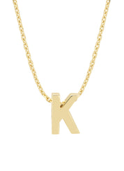 Yellow gold pendant K, Alphabet