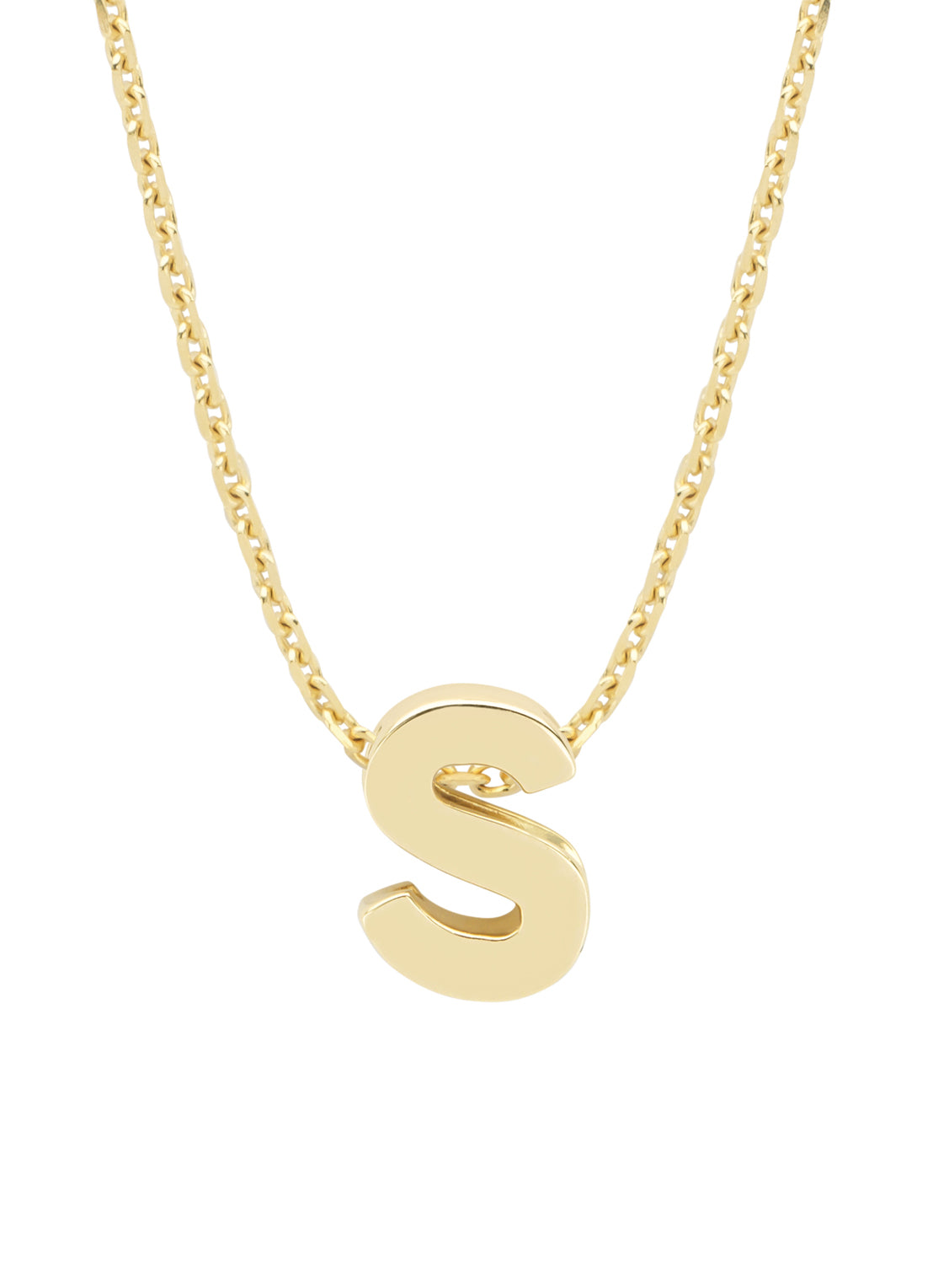 Yellow gold pendant S, Alphabet