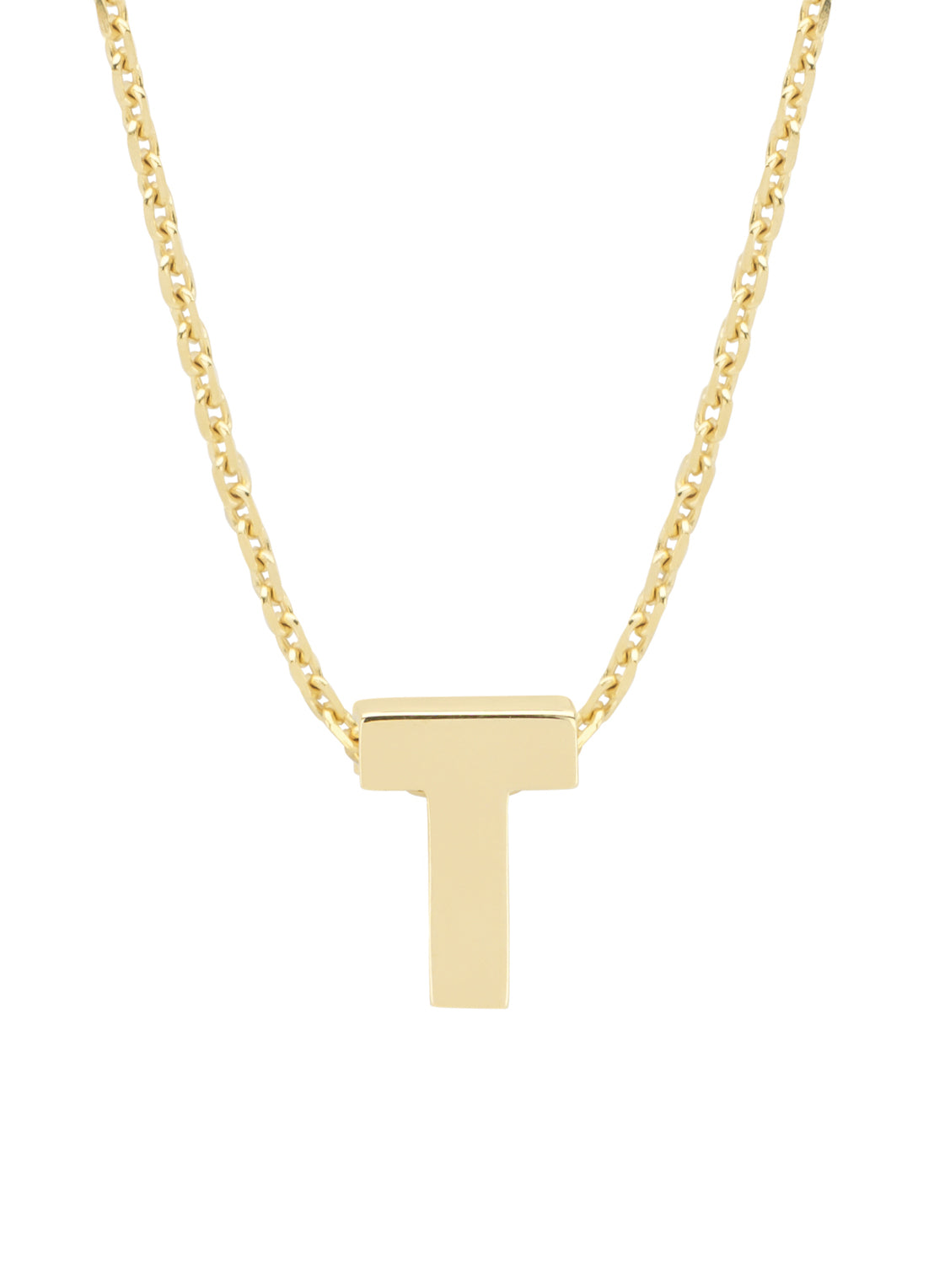Yellow gold pendant t, Alphabet