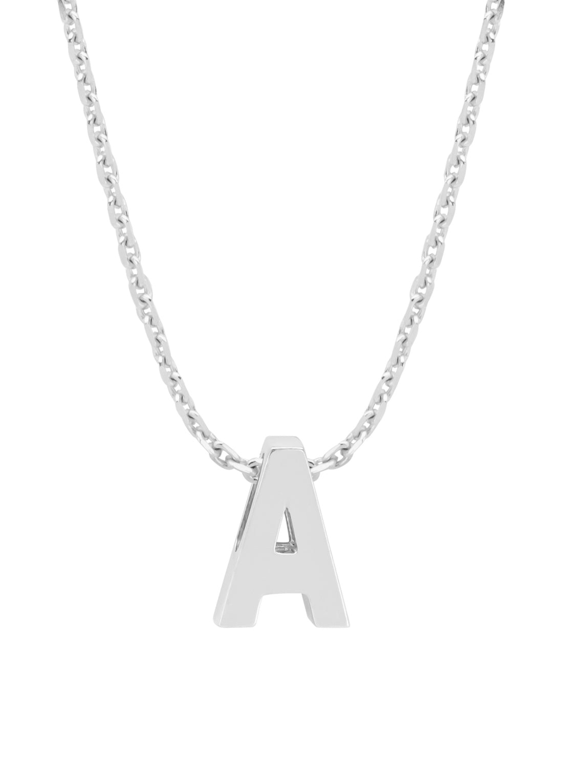 White gold pendant A, Alphabet