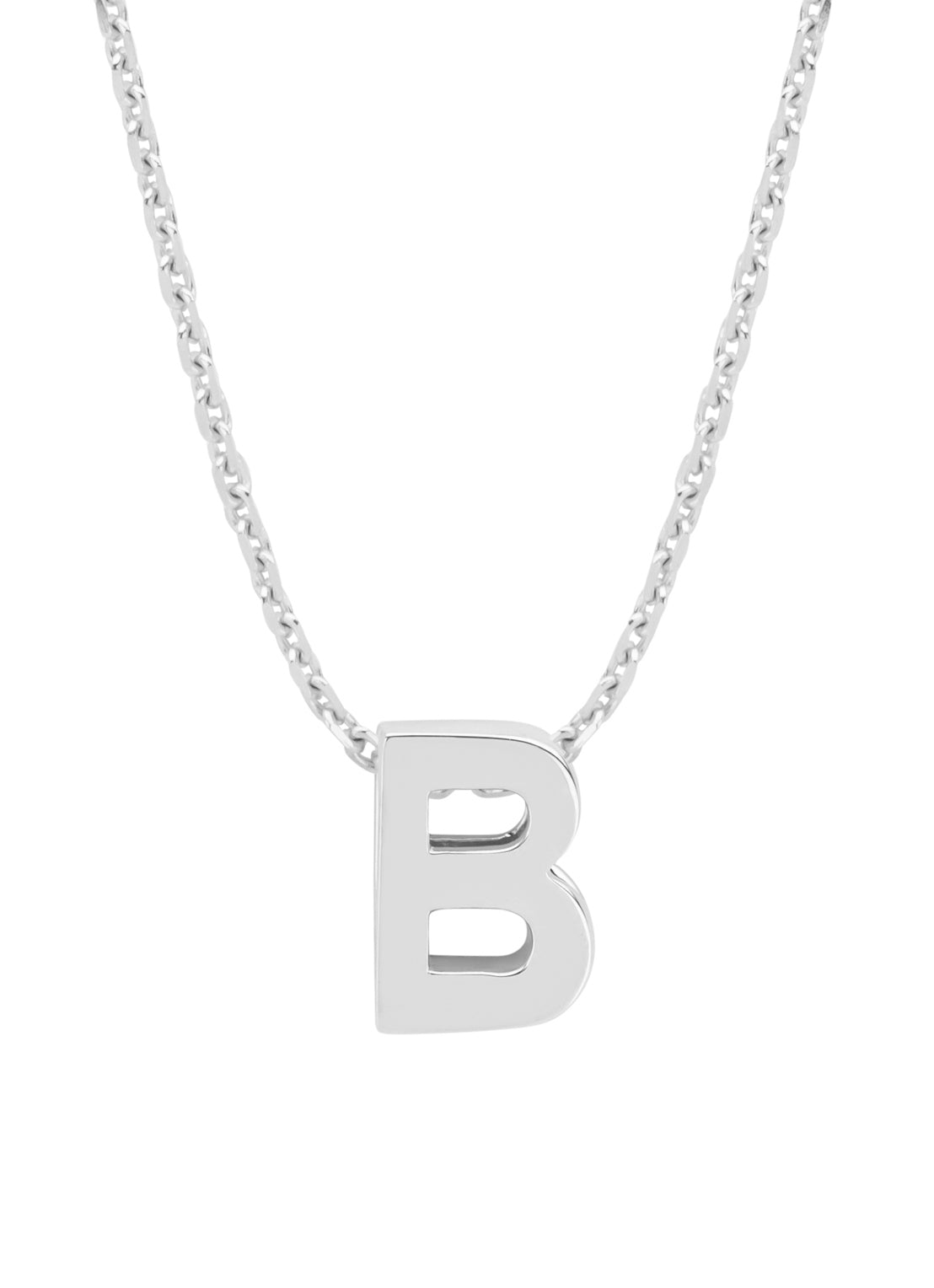 White gold pendant B, Alphabet