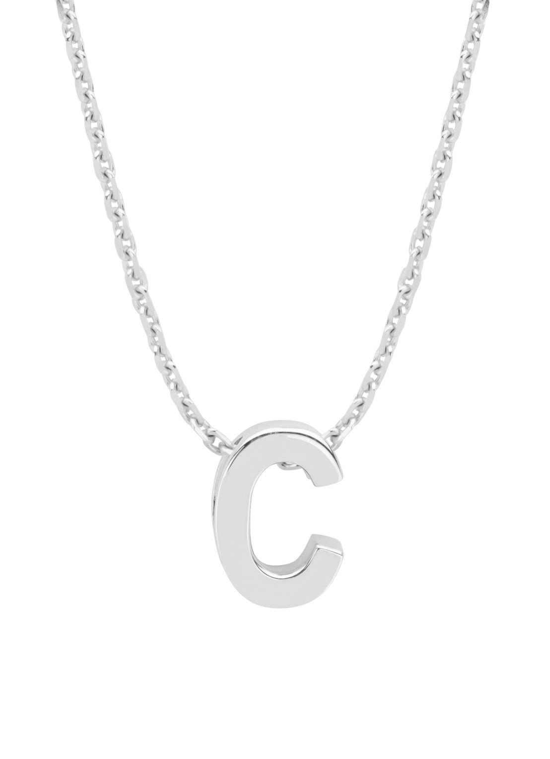 White gold pendant C, Alphabet
