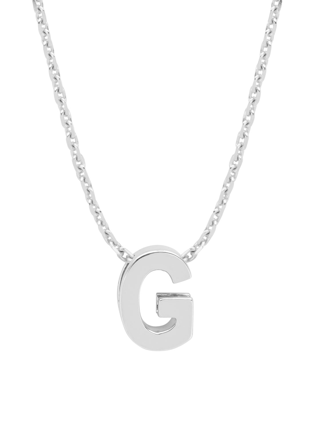 White gold pendant G, Alphabet