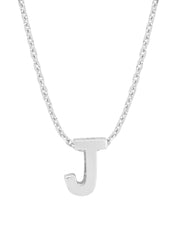 White gold pendant J, Alphabet