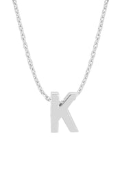 White gold pendant K, Alphabet