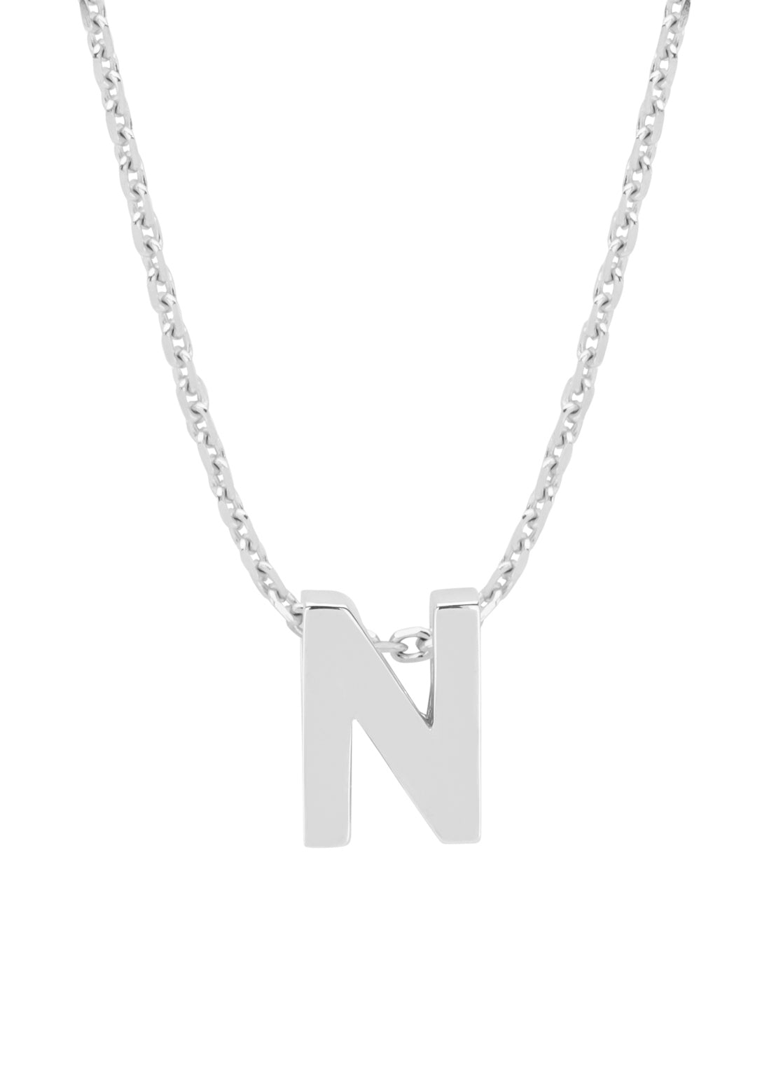 White gold pendant N, Alphabet