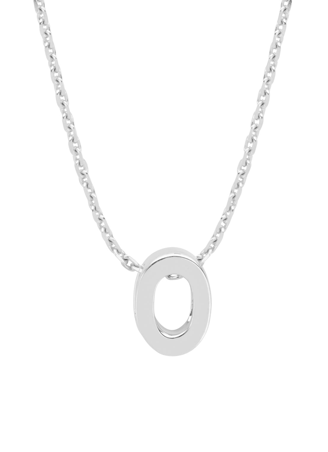 White gold pendant O, Alphabet