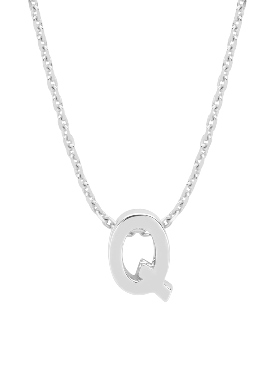 White gold pendant Q, Alphabet
