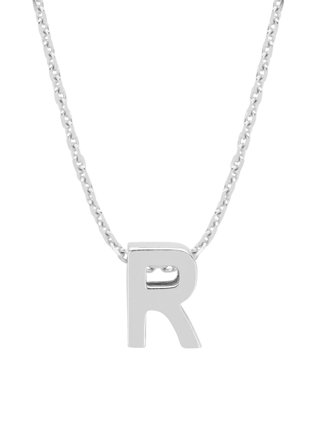 White gold pendant R, Alphabet