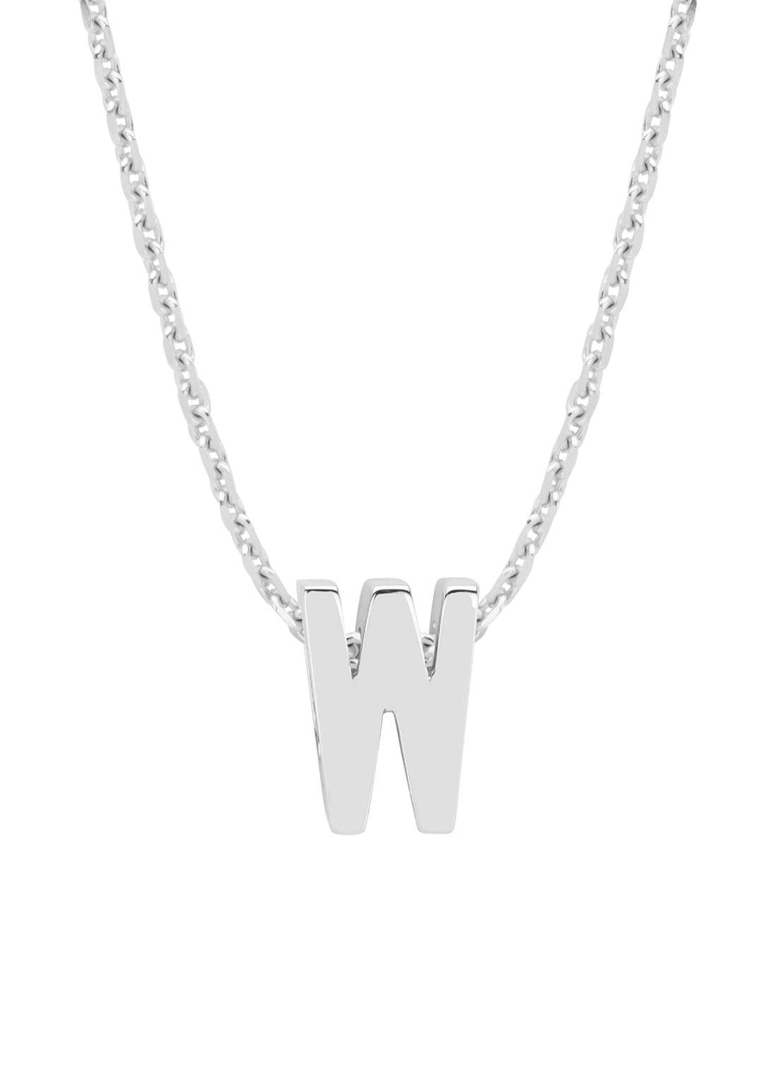 Witgouden hanger W, Alphabet