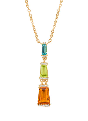 Geelgouden collier, 0.32 ct peridoot, Gallery