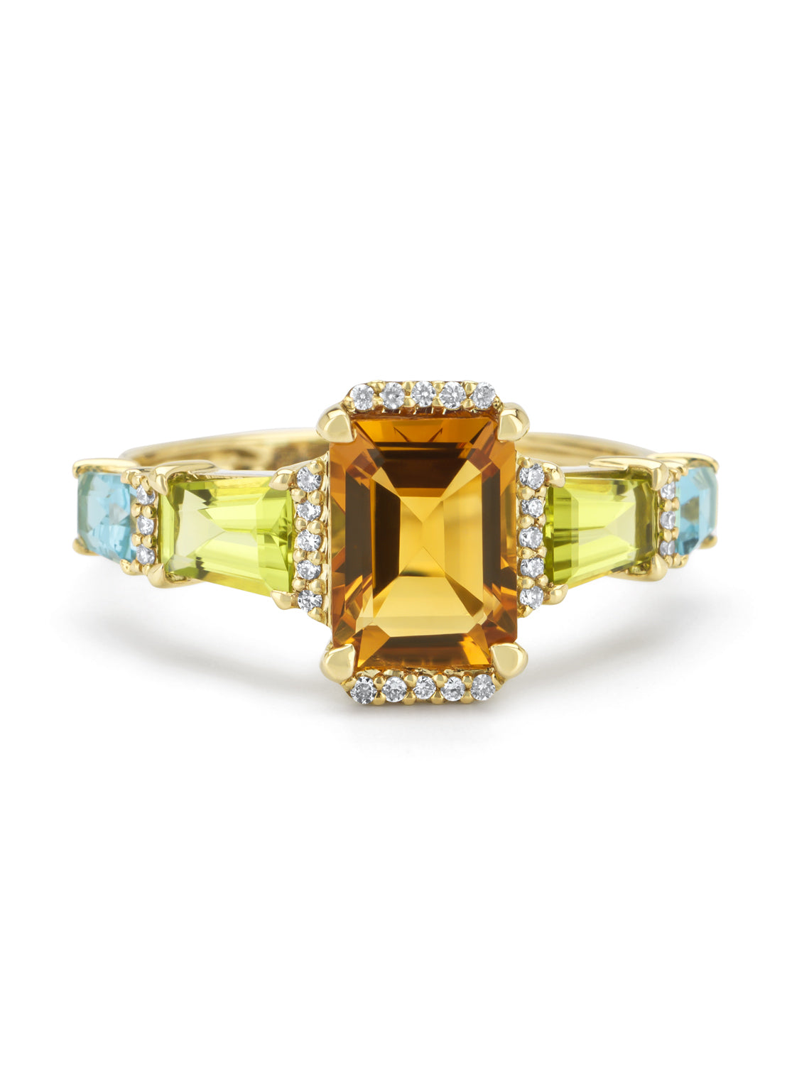 Yellow gold ring, 1.30 ct citrine, Gallery