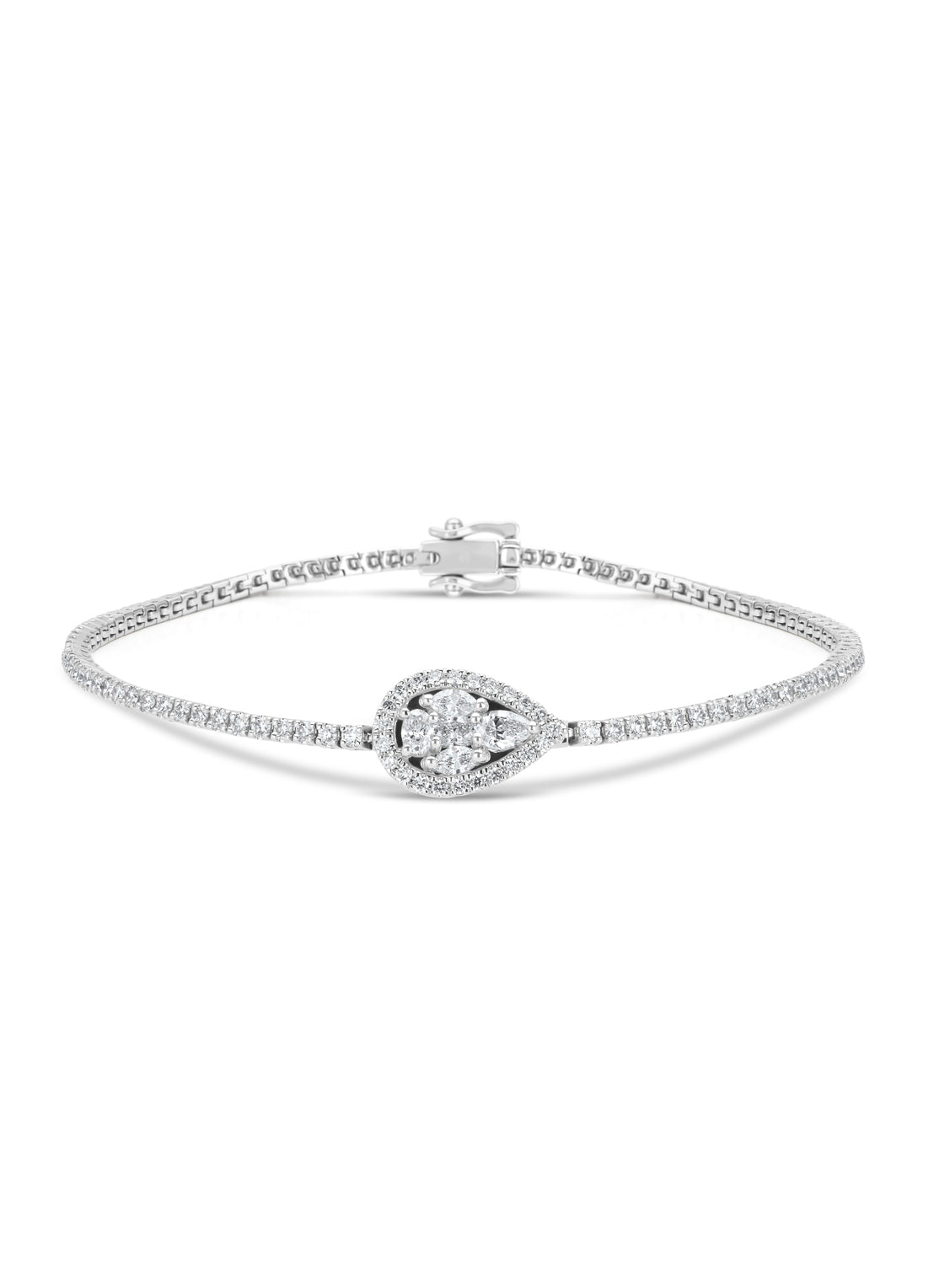 White gold bracelet, 1.70 ct diamond, gallery