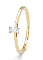 Golden Ring, 0.10 CT Diamant, Starlight