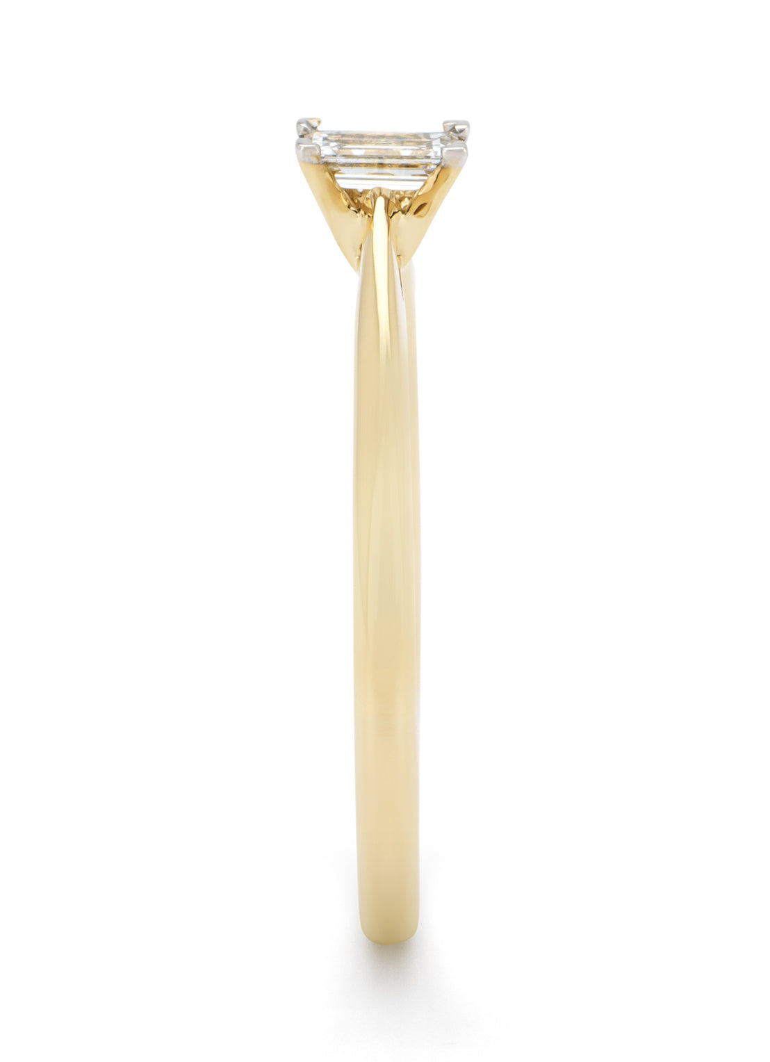 Geelgouden ring, 0.10 ct diamant, Starlight