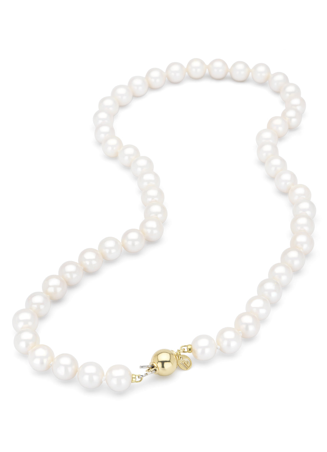 Geelgouden parelketting Rivièra 45 cm