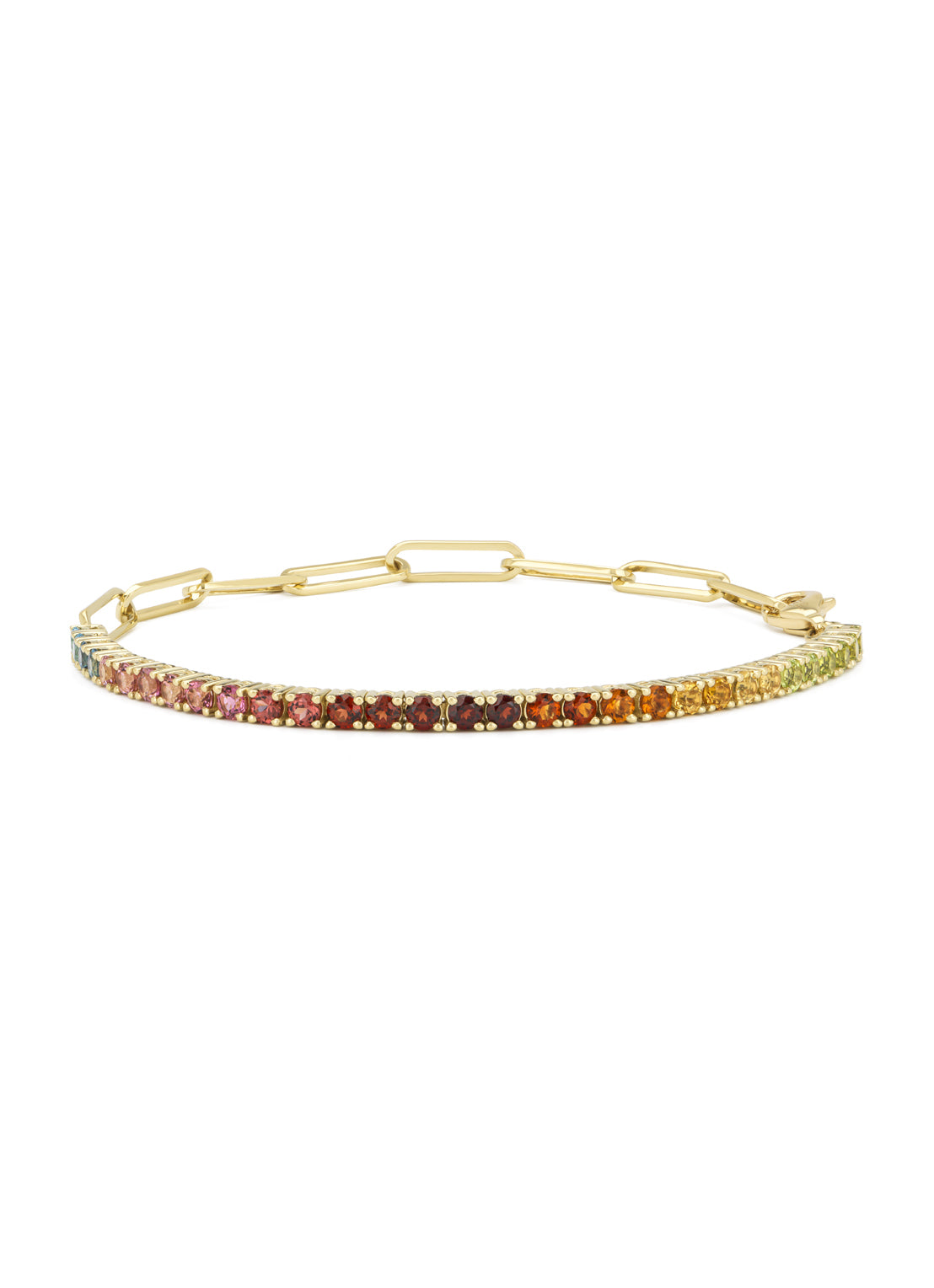 Yellow gold bracelet, 0.28 ct topaz, Ensemble