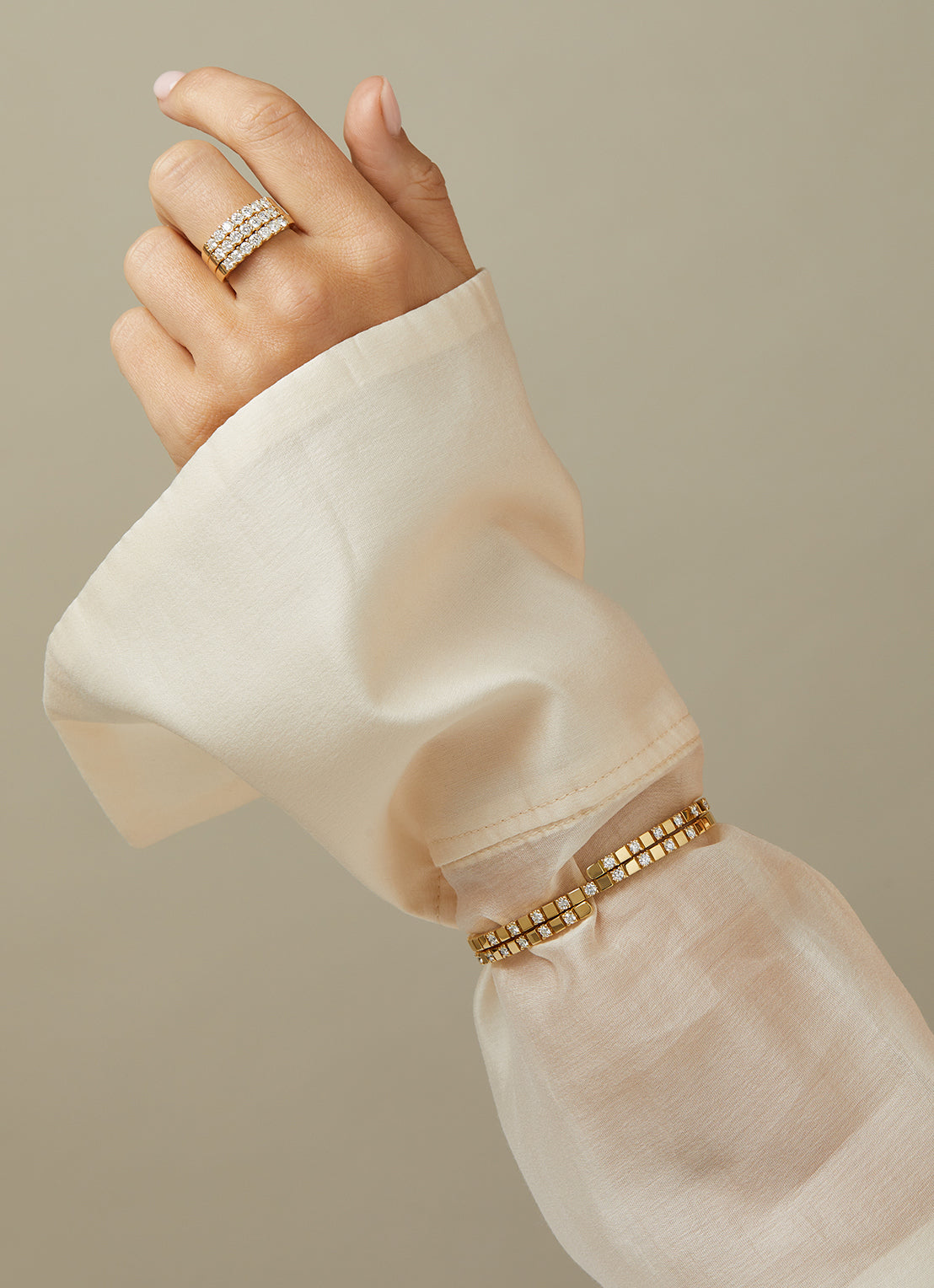 Yellow gold ring, 0.50 ct diamond, Wedding