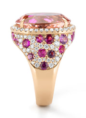 Roségouden ring, 10.30 ct roze morganite, Gallery