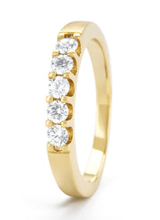 Yellow gold ring, 0.35 ct diamond, Wedding