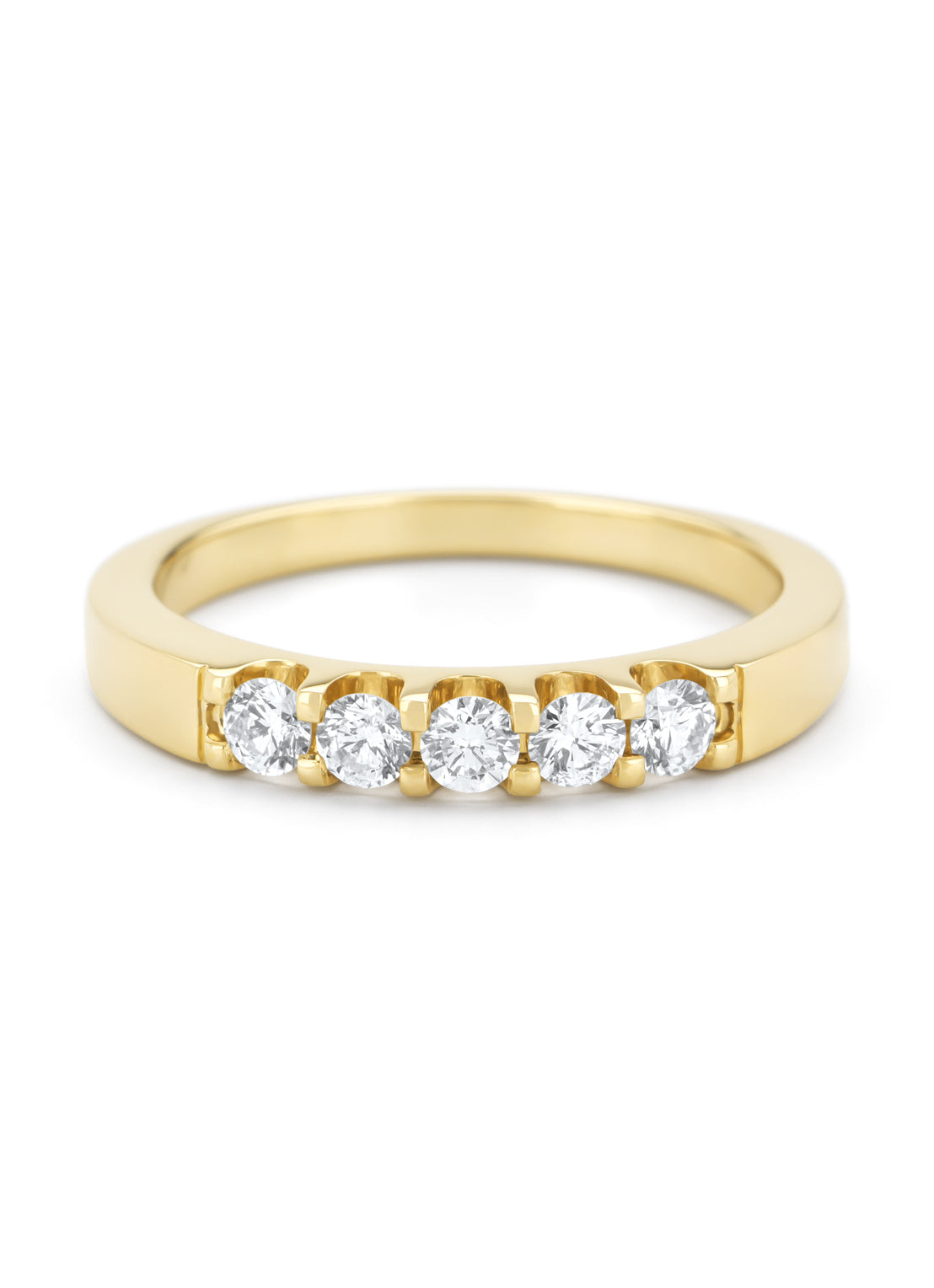 Yellow gold ring, 0.35 ct diamond, Wedding