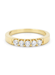 Yellow gold ring, 0.35 ct diamond, Wedding