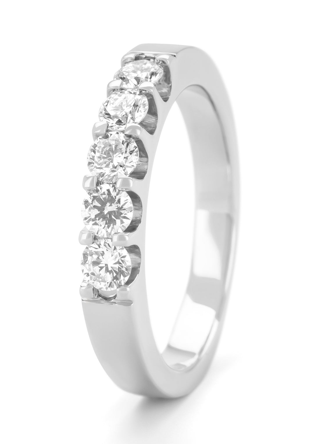 Witgouden ring, 0.55 ct diamant, Wedding