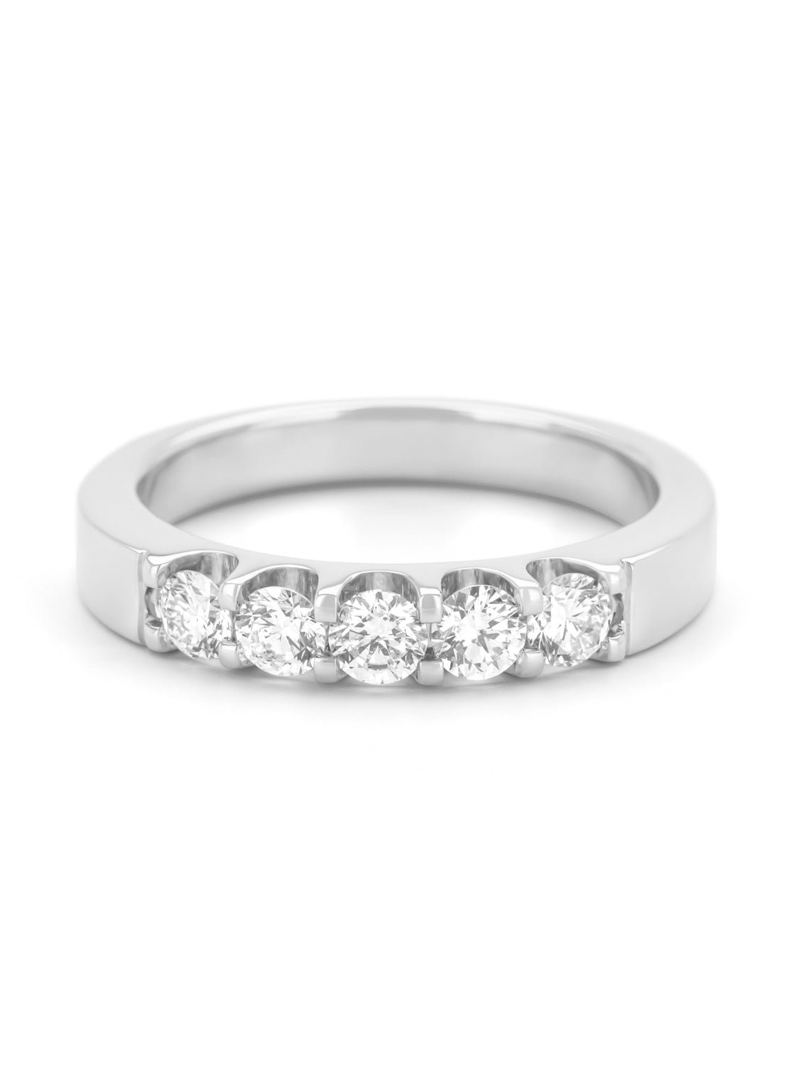 Witgouden ring, 0.55 ct diamant, Wedding