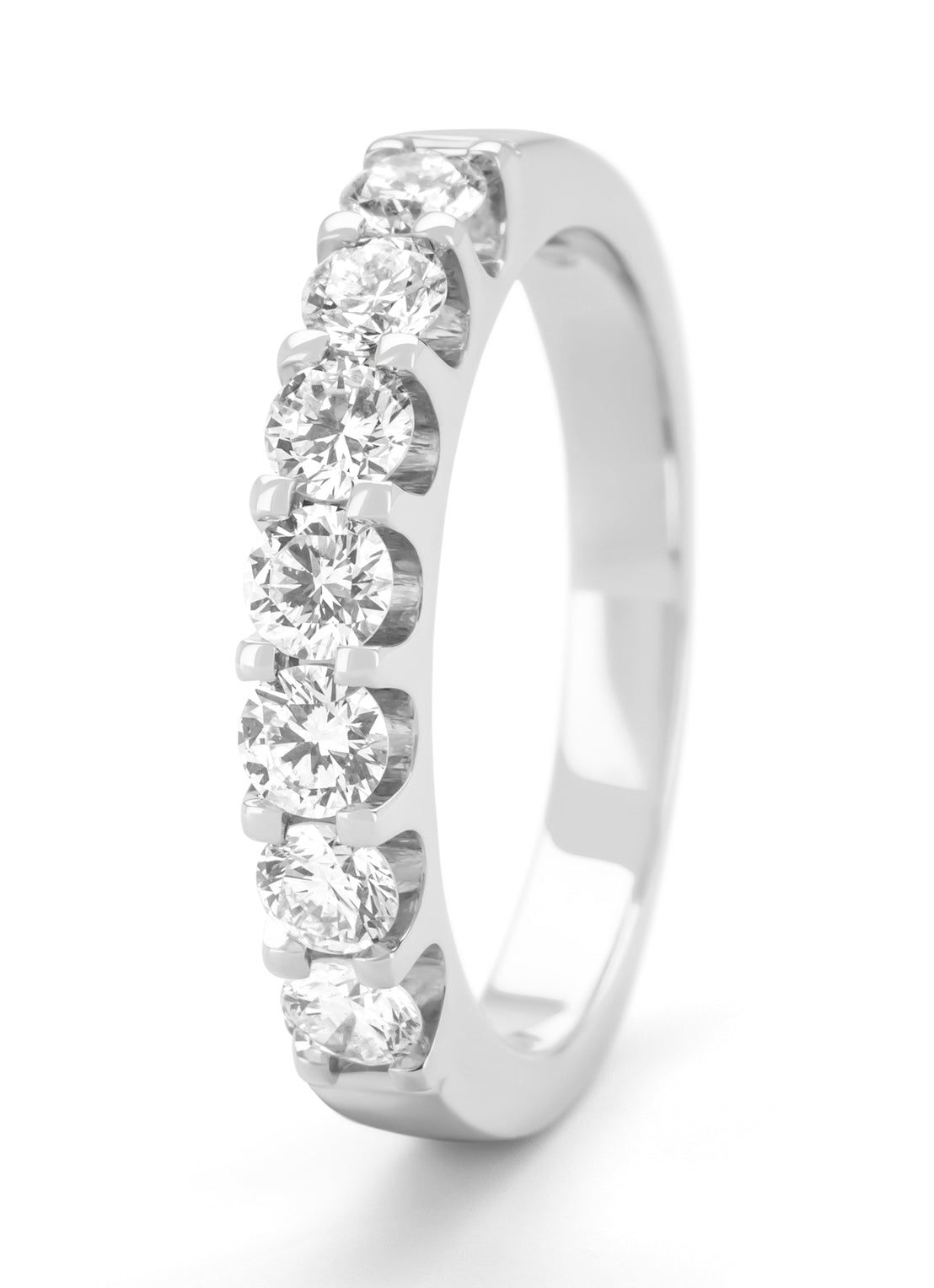 White gold ring, 0.77 ct diamond, wedding