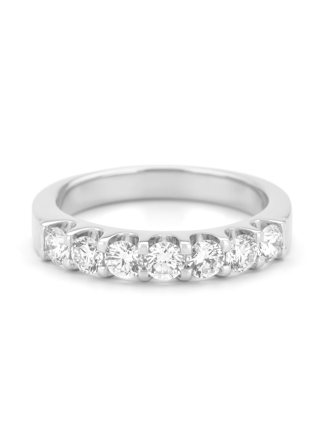 Witgouden ring, 0.77 ct diamant, Wedding