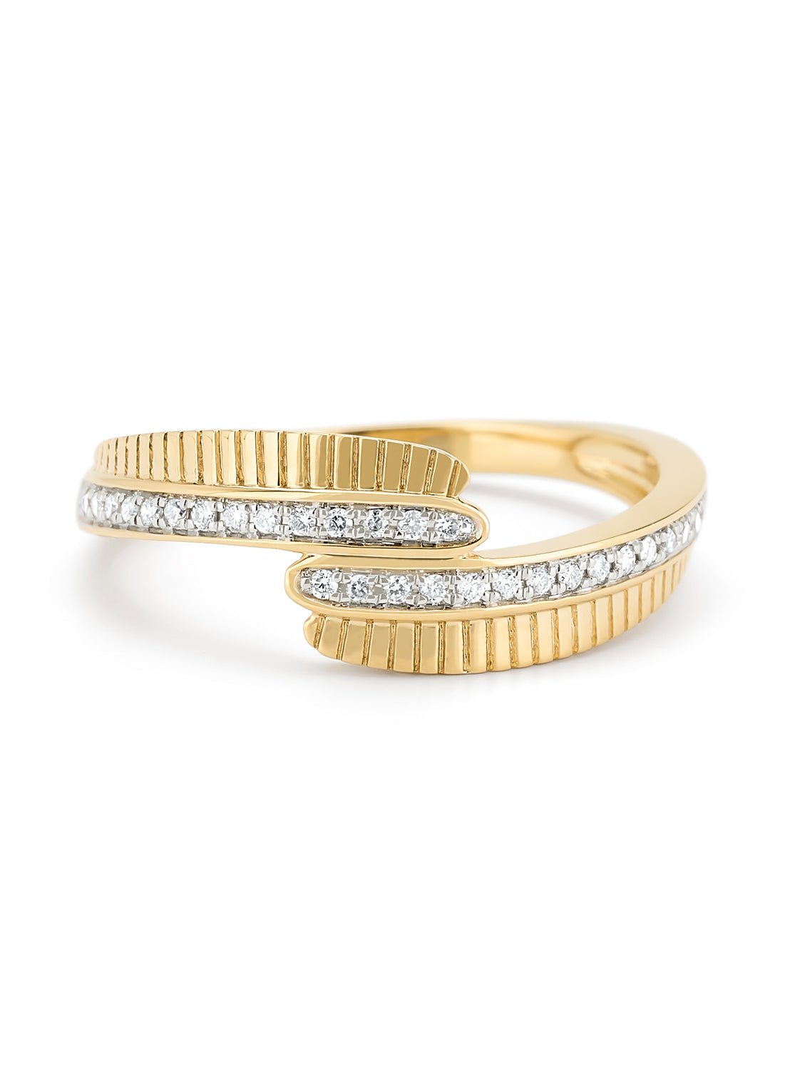 Yellow gold ring, 0.11 ct diamond, Alliance