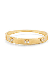 Yellow gold bracelet, 0.06 ct diamond, Queen Bee