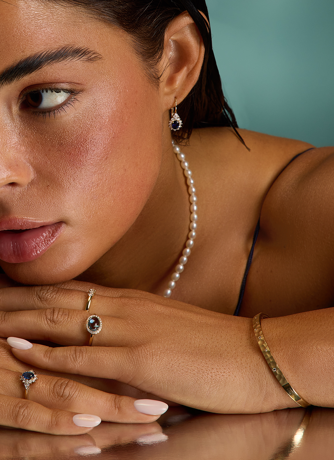 Geelgouden armband, 0.10 ct diamant, Timeless Treasures