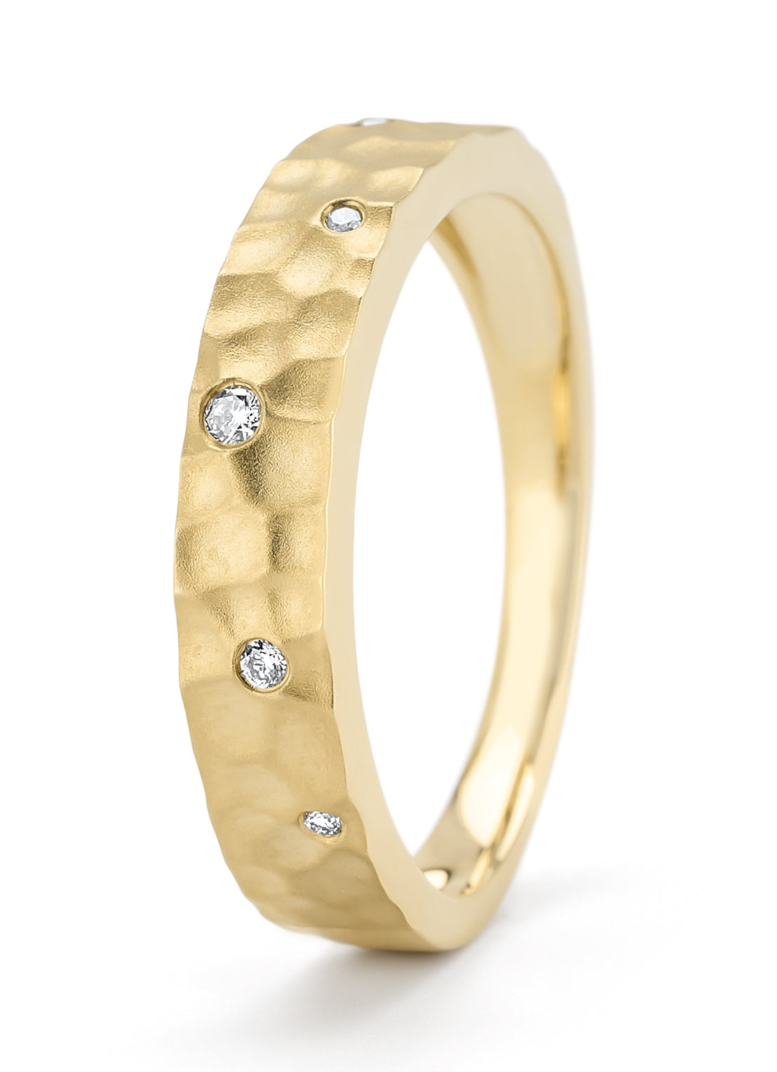 Yellow gold ring, 0.05 ct diamond, Timeless Treasures