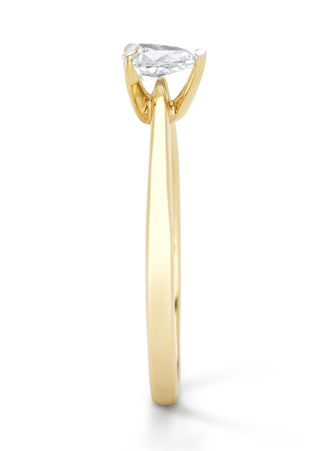 Gouden ring, 0.15 ct diamant, Starlight