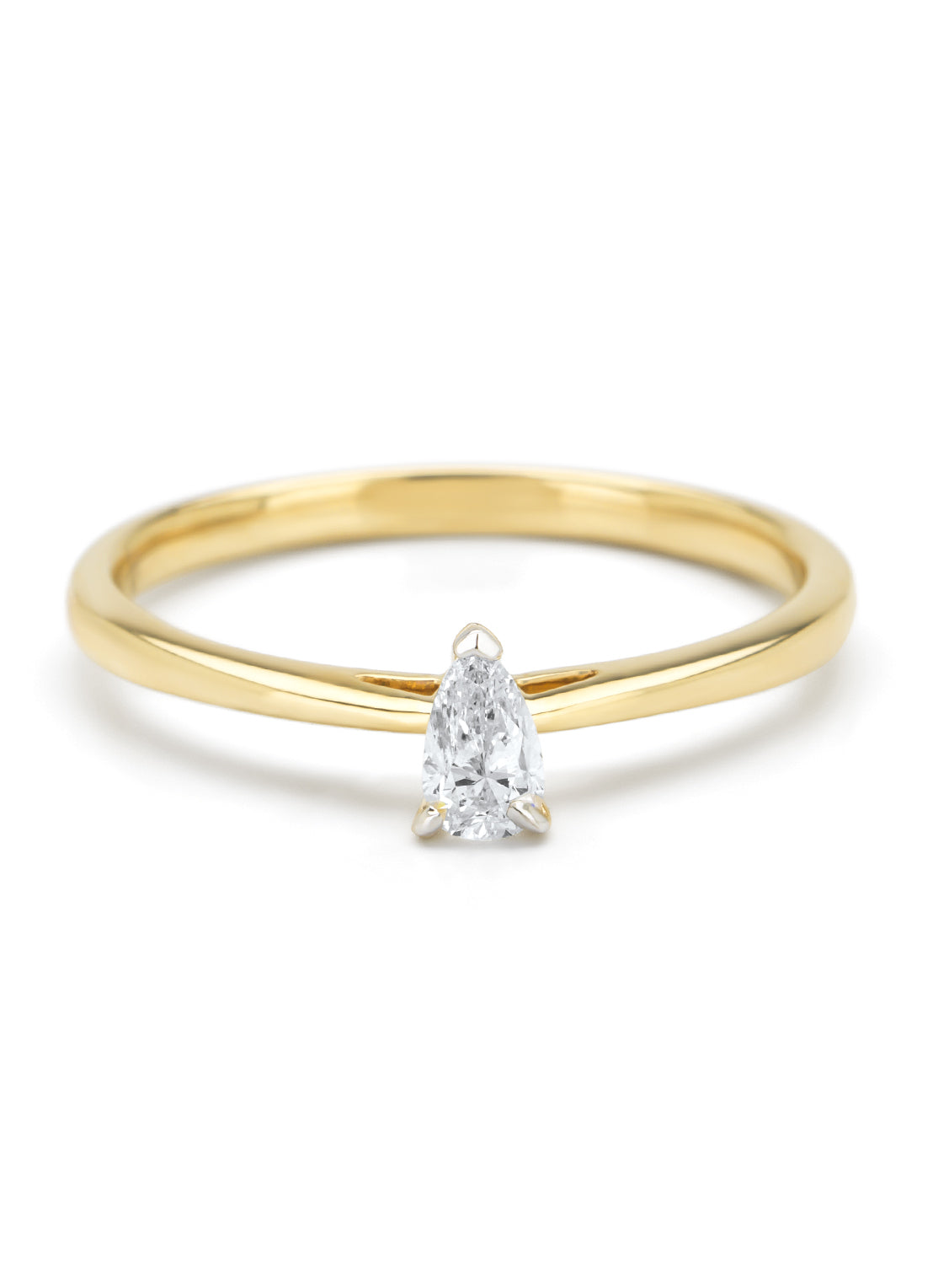 Gouden ring, 0.15 ct diamant, Starlight